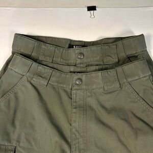 Lot of 2 5.11 511 Tactical TDU Pants Mens Large Green Ripstop Utility DNJ74003